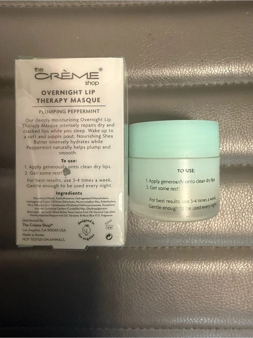 The Crème Shop Overnight Lip Therapy Masque Lip Mask Peppermint 0.67 oz
